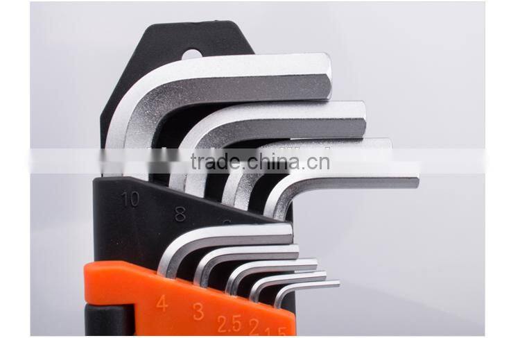 AK-0409 chrome steel hex key set
