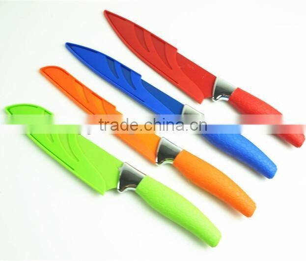51006 6 pcs non-stick knife set with rubber handle