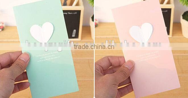 4 Colors High Quality Paper Material Happy Birthday Card,Wedding Card, Handmede Greeting Cards