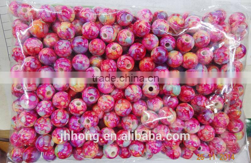 newest product for 2014 resin round shape strip beads