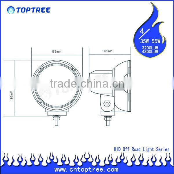 4" Round Off Road HID Driving Light 35W 55W Engineering Head light 12V