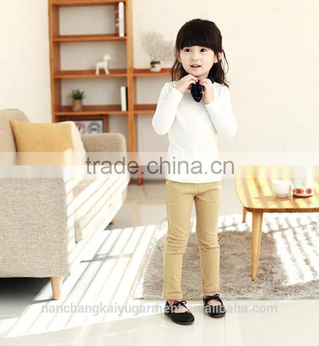Children's wear children T-shirt Girl White Polo Shirt spring autumn winter money boy baby cotton long sleeved T-shirt