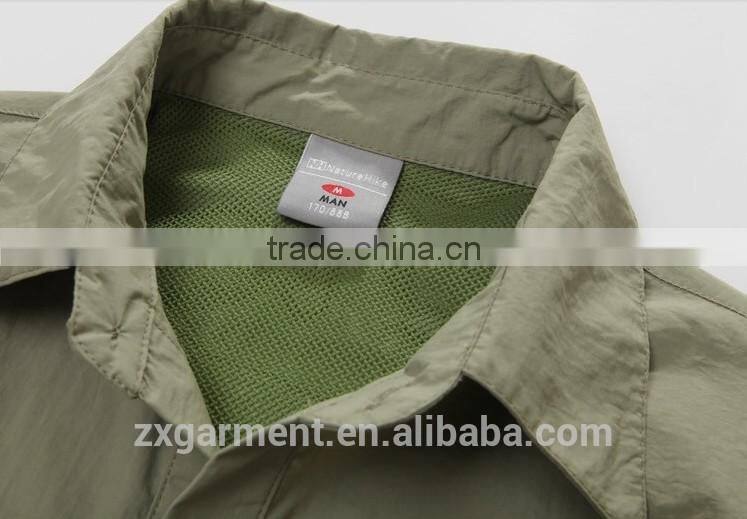 ZX UV outdoor Protection Fabric cheap Long Sleeve Fishing usage uv wholesale fishing shirts