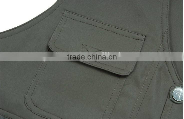 men's plus size fishing jacket vest and outdoor casual multi-pocket waistcoat men Hot sale