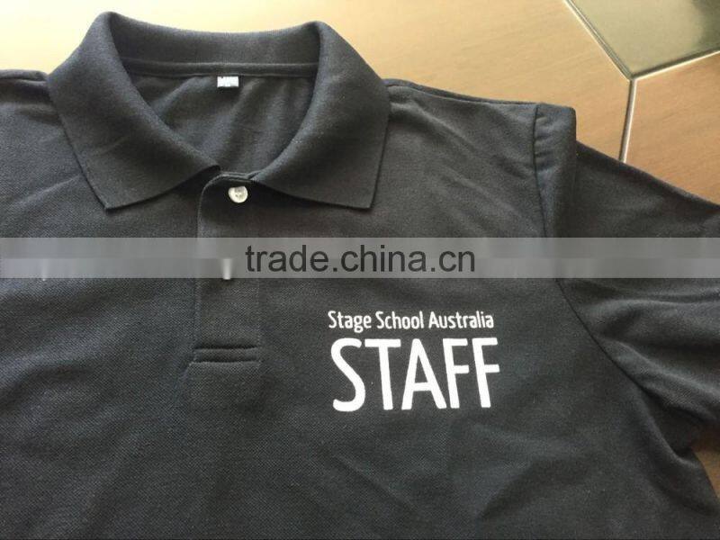 custom cotton student uniform Pique polo shirt for boys and girls