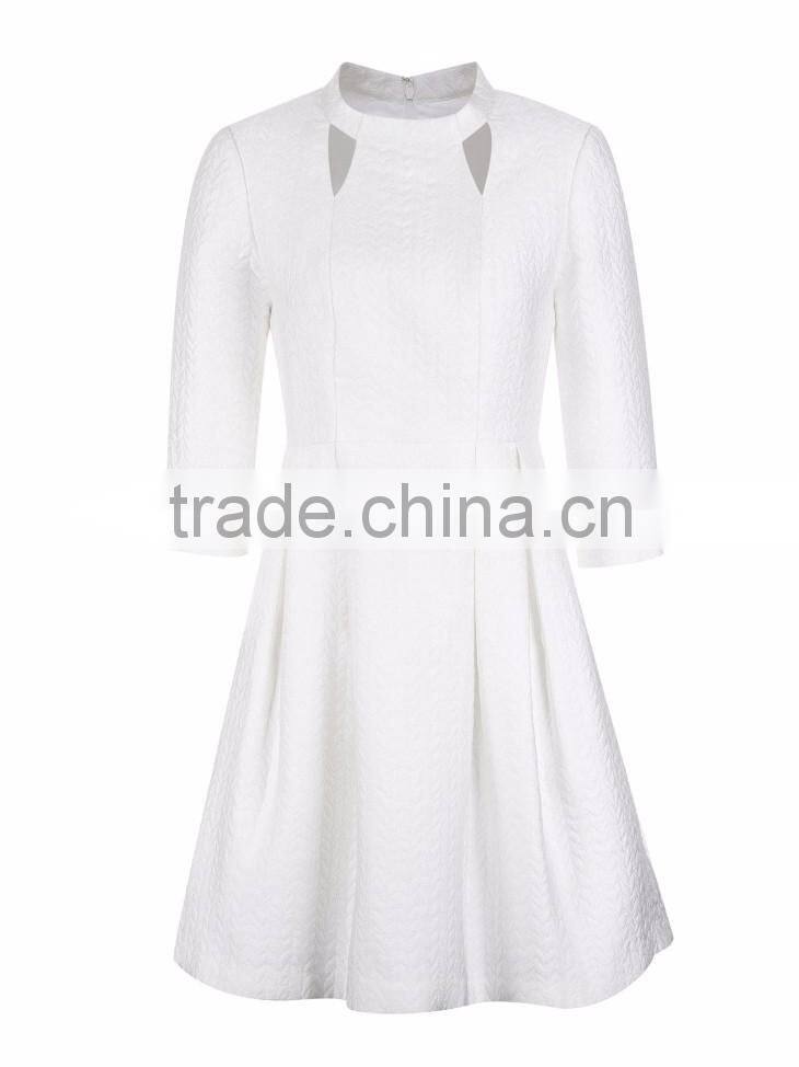 sell latest woman dress design fashion floral printed autumn winter custom business office formal lady dresses with sleeves