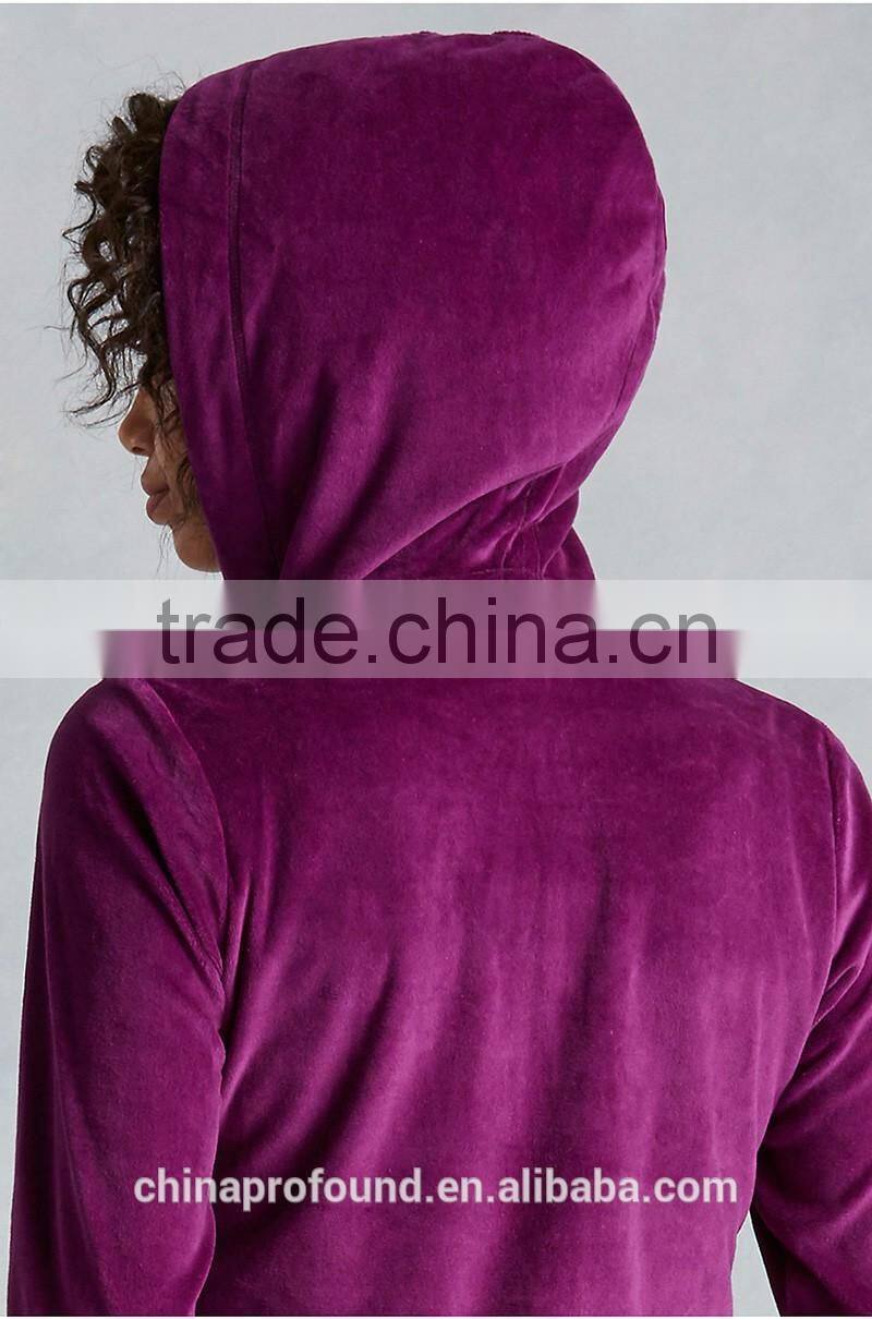 wholesale custom designs corduroy comfortable color fashion hoody women hoodies with zipper suits