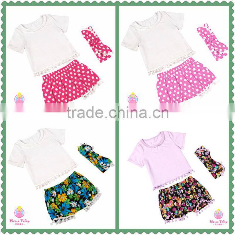 New popular baby girls lace shorts set,2pcs set for toddler girls