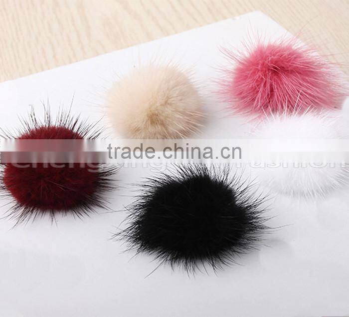 CX-A-07 Mink Fur adornment Real Mink Fur Pom Pom