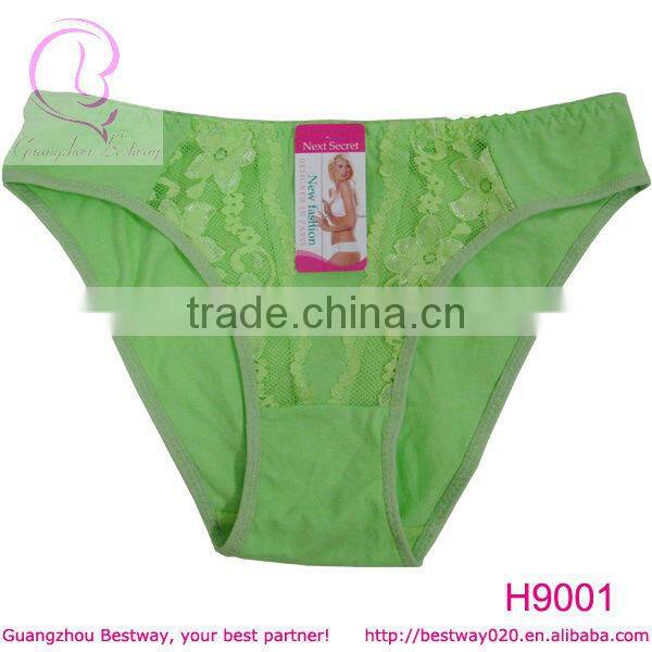 Sexy photos for women cotton fabric panties with lace models in apparel
