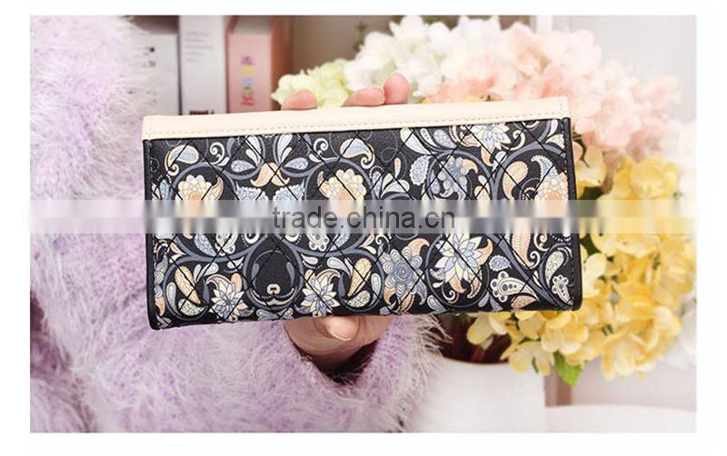 Korean popular style flower soft Envelope wallet purse for women and girls