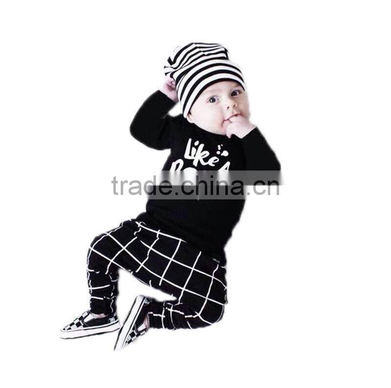 Newborn baby clothes 2017 boutique clothing printing long sleeve cotton t shirt wholesale china