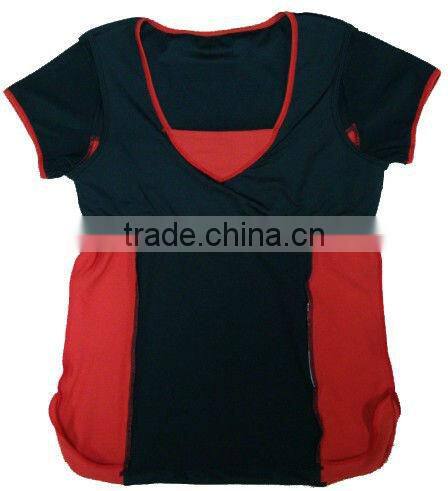 Factory OEM made high quality V- neck short sleeve cycling T-shirt