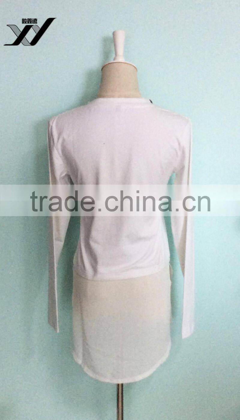 Long sleeve blank women shirt