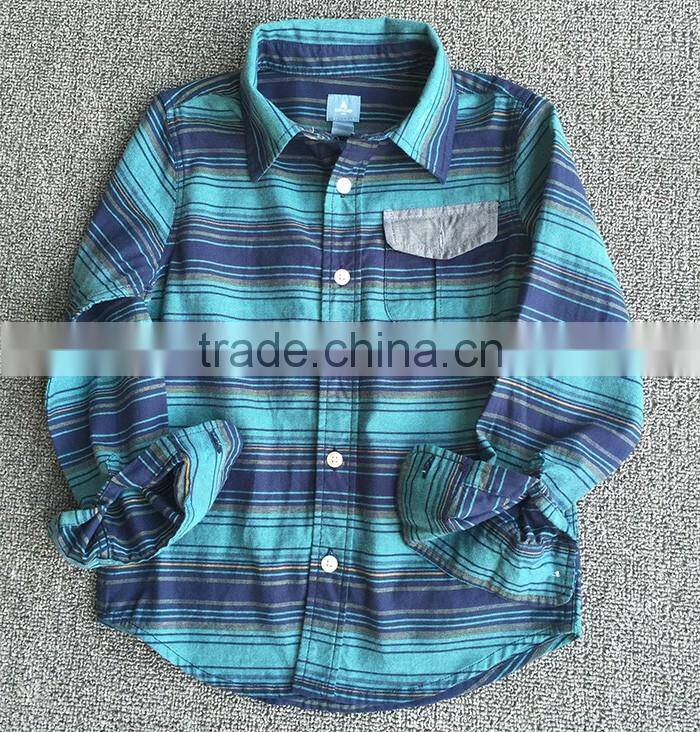 Fashionable kids blouse designs cotton boys flannel plaids children shirt