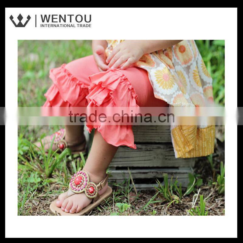 China wholesale baby cute Knit ruffle pants