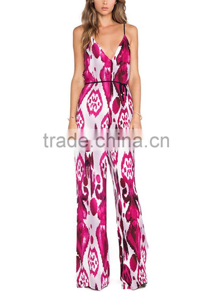 2015 latest ladies colorful one piece jumpsuit with long pants