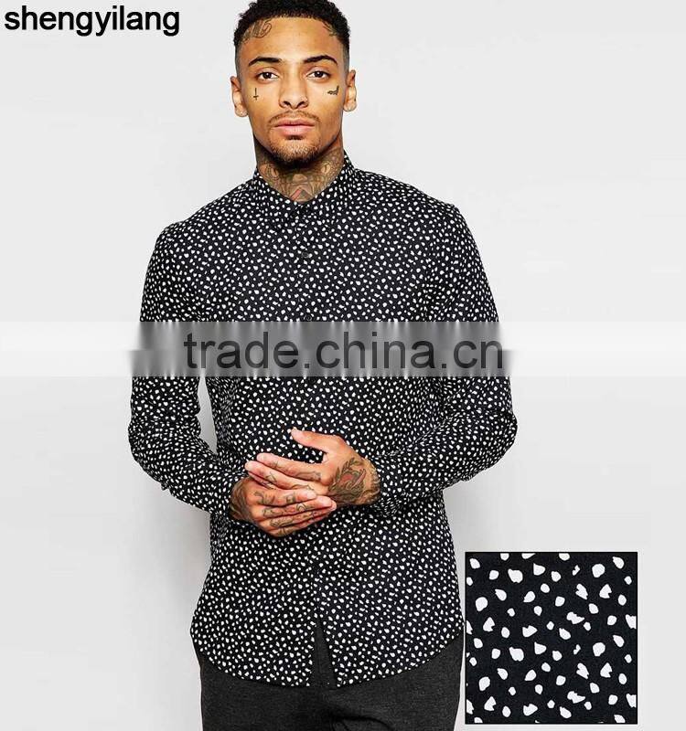 Cheap guangzhou cotton shirt,custom spot long-sleeved shirt wholesale