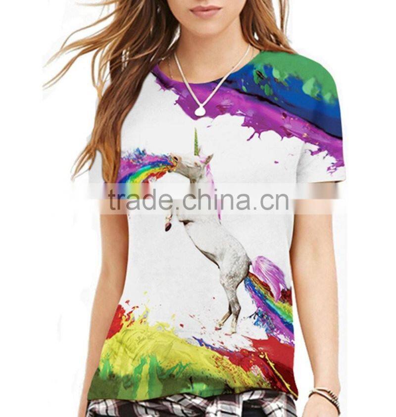 Unisex Couple lover t shirt full printed t shirt with universe pattern in Guangzhou