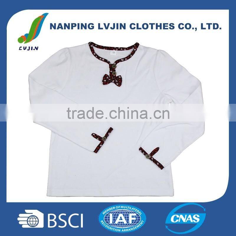 2016 custom kids shirt style comfortable long sleeve children clothing