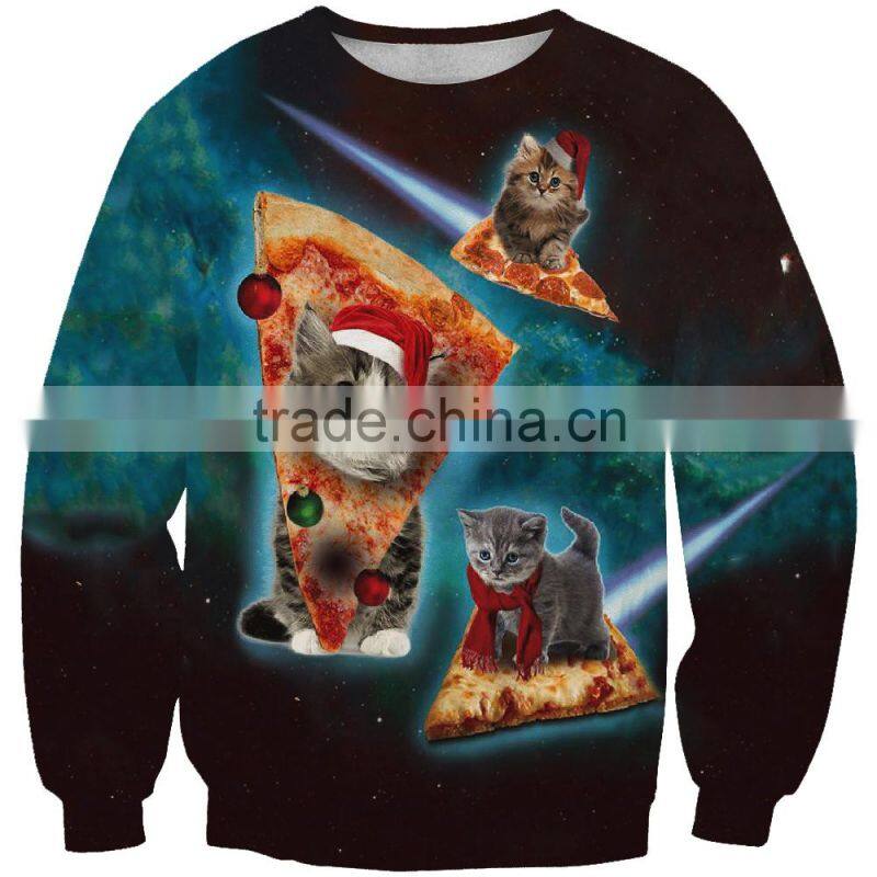 deer snowmen Christmas unisex 3D printed sweatshirts/blue na plus size 3d fashioable Christmas printed hoodies without hood