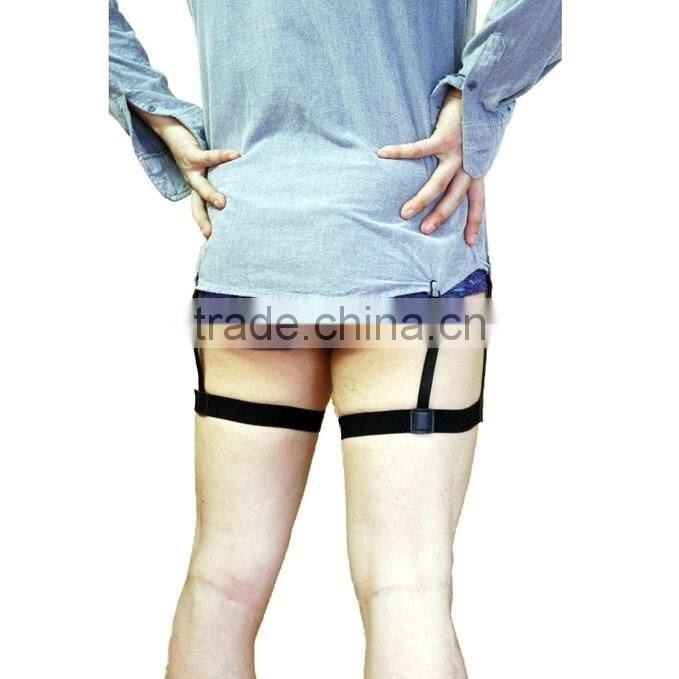 Punk Mens Adjustable Invisible Shirt Stays Garters Leg Thigh Elastic Garter Belt Suspender Accessories