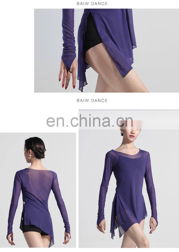 117120108 Pull on Mesh Ballet Dance Tops