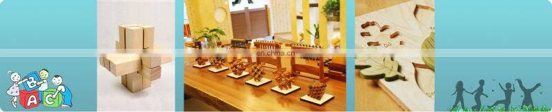 High quality 3d wooden intellectual cube puzzle for kids
