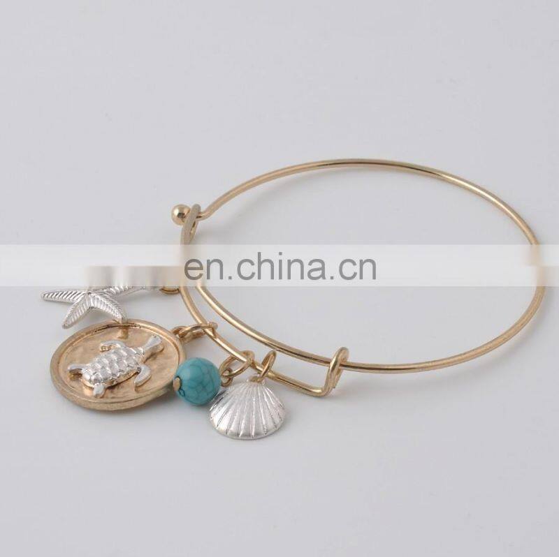 Handmade Ocean Collection style marine organism bangles