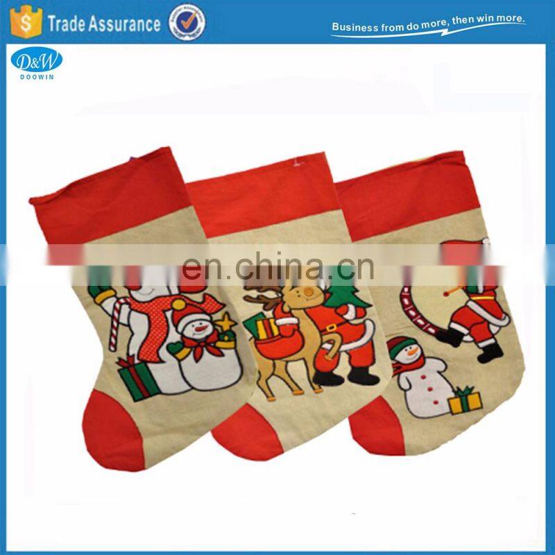 Snowman 3D Embroidery Christmas Stocking