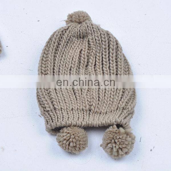 New design Acrylic Knitted Hat Scarf Attached