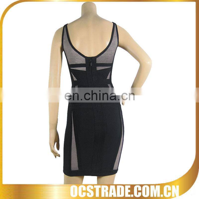 new designed see-through evening sequins dress