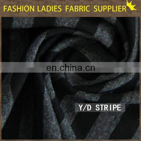 Hot stripejersey fabric dress,yarn dyed jersey fabric dress,150cm popular design polyester jersey fabric dress
