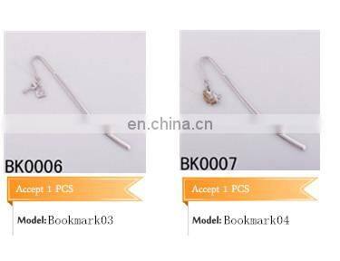 Fashion jewellery antique style fancy feather bookmark for promotion