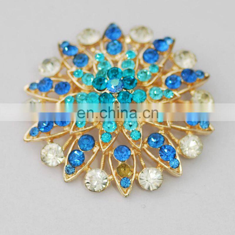 high quality cheap wholesale crystal stone custom brooch lapel pin flower