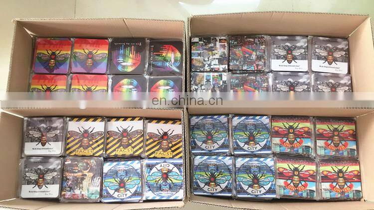 Christmas gifts custom printed drink pure wood coaster