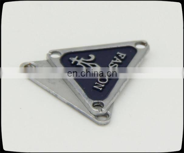 wholesale custom metal button in garment, circle painted clothing label