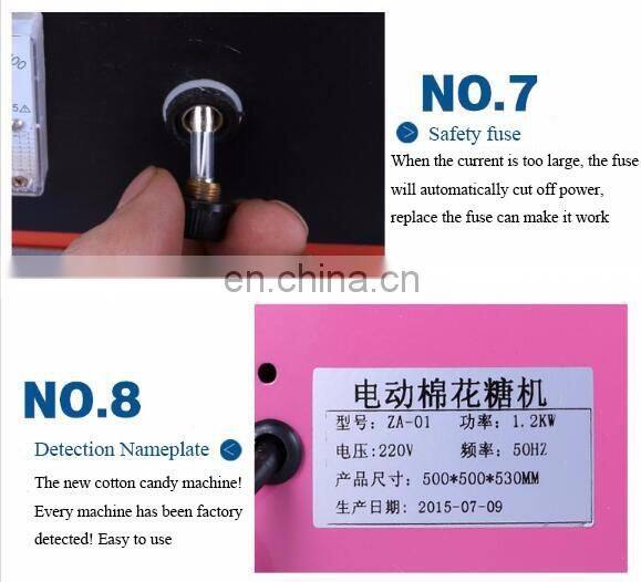 floor standing type stainless steel commercial electric cotton candy making machine with cover and music box