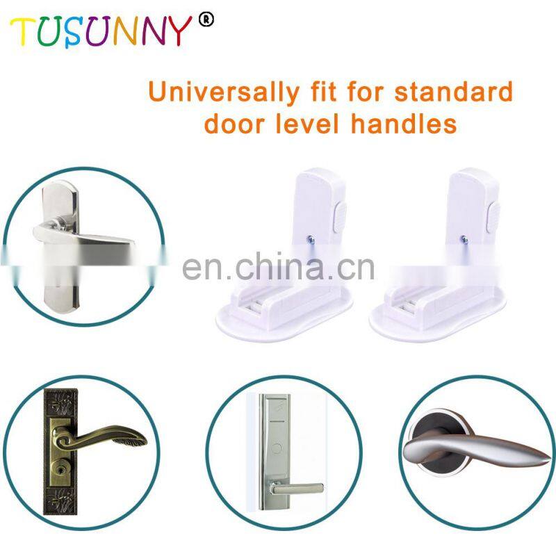 Door Safety Lever Lock Latches, Child/Pets Proof Door Handle Lock