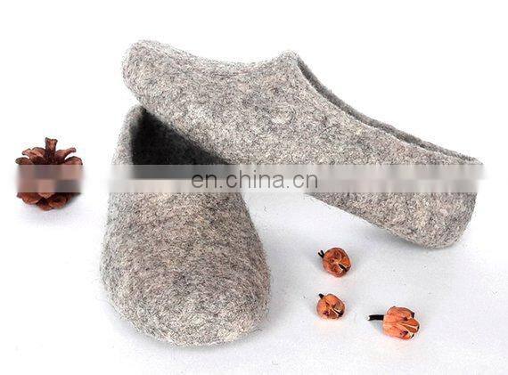 wholesale 100 % polyester nonwoven felt Natural warm Handmade Wool Felt Shoes