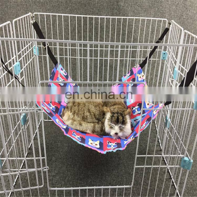 Indoor canvas fabric pet hanging cat hammock bed for cage