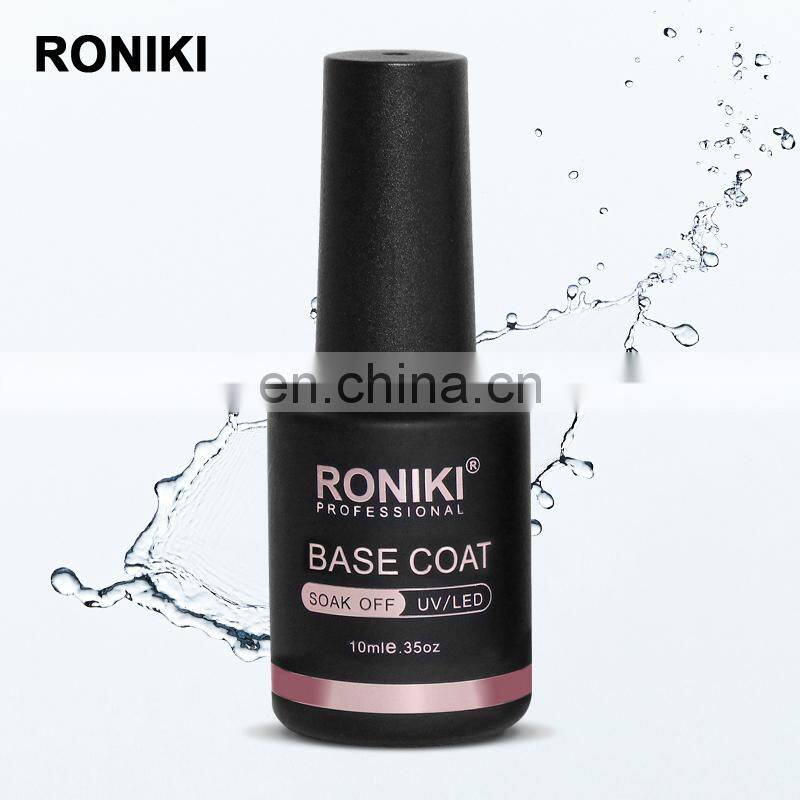 RONIKI Private label Custom top coat and base coat nail polish soak off clear gel base coat