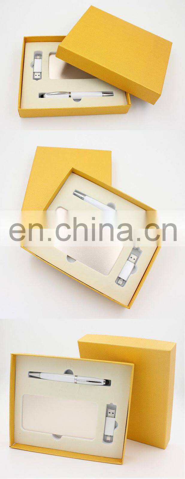 New 3 in 1 Ballpoint Pen, 5000mah Power Bank and 8g OTG USB Flash Drive Promotion Corporate Gifts Set