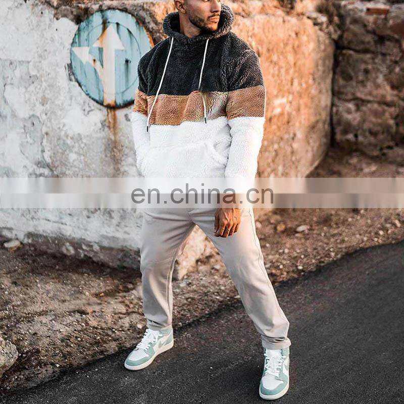 2021 Christmas Spring Amazon Men's European and American Three-color Print Hooded Custom Fashion Casual Sweater Men