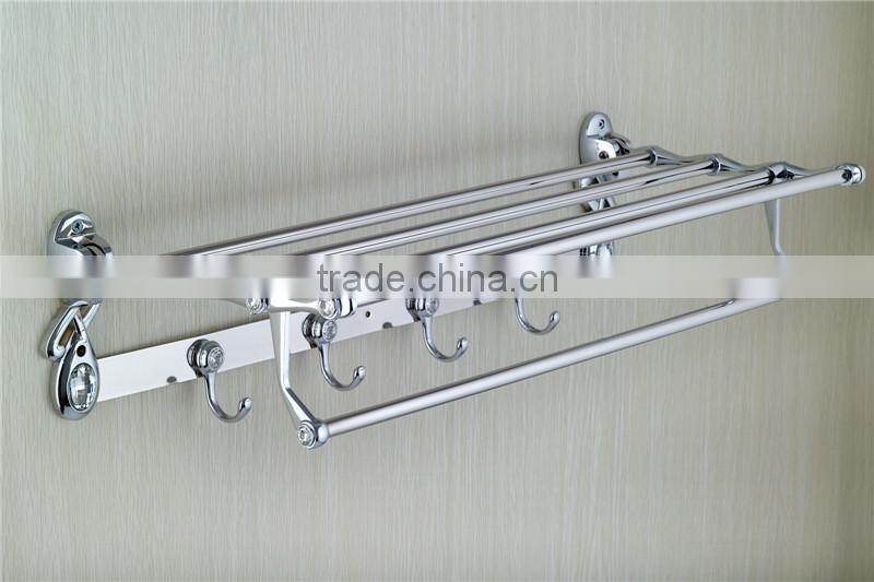 Wesda chaoan 90 degree rotation hot sale stainless bathroom accessories towel shelf.A166
