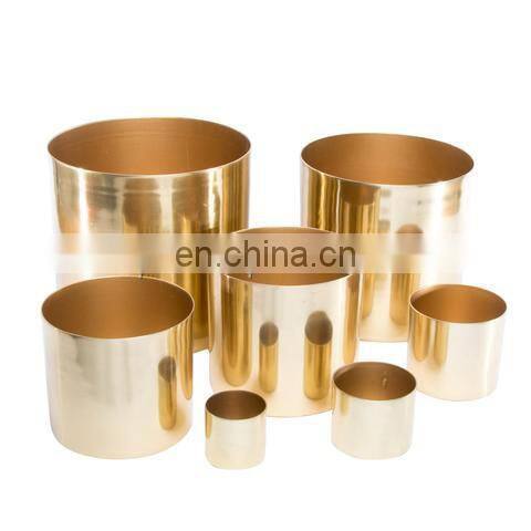 brass plated planter with stand