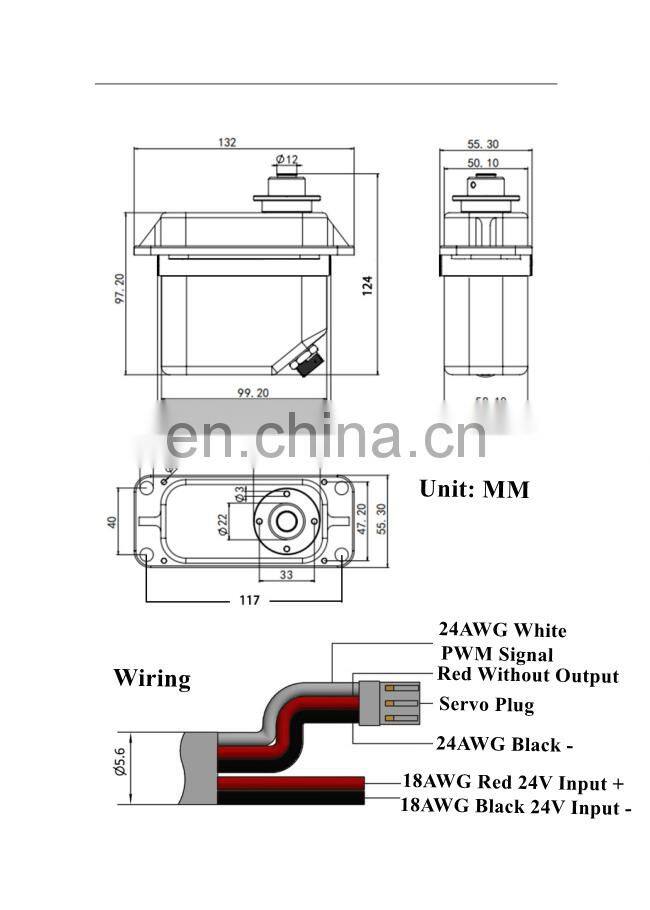 DDTS380 400KG/CM Large Servo 24V Power Supply Precision Servo High Torque For Industrial Area FPV