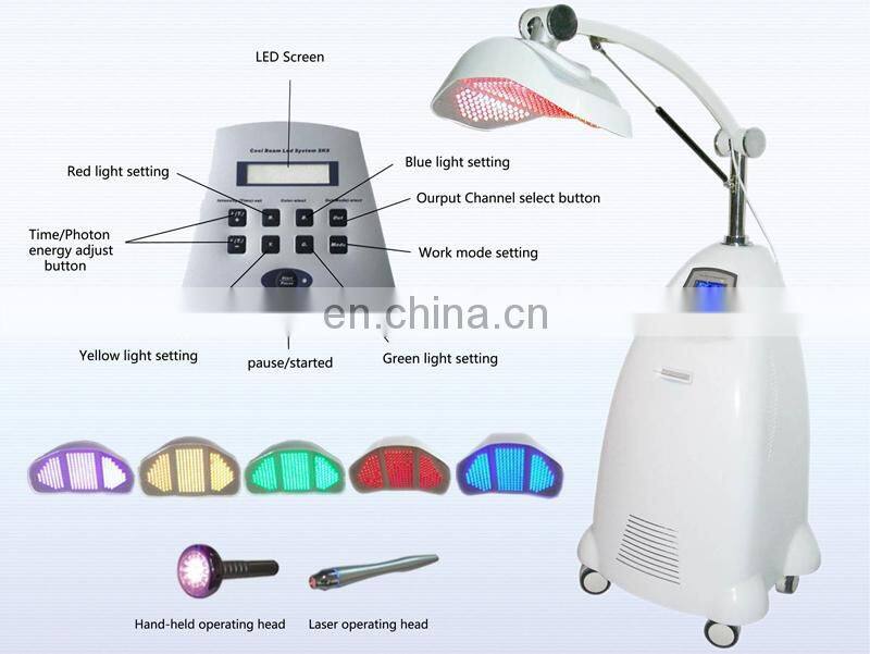 Professional 7 colors pdt led mask light therapy ance pigment scar removal facial skin rejuvenation device