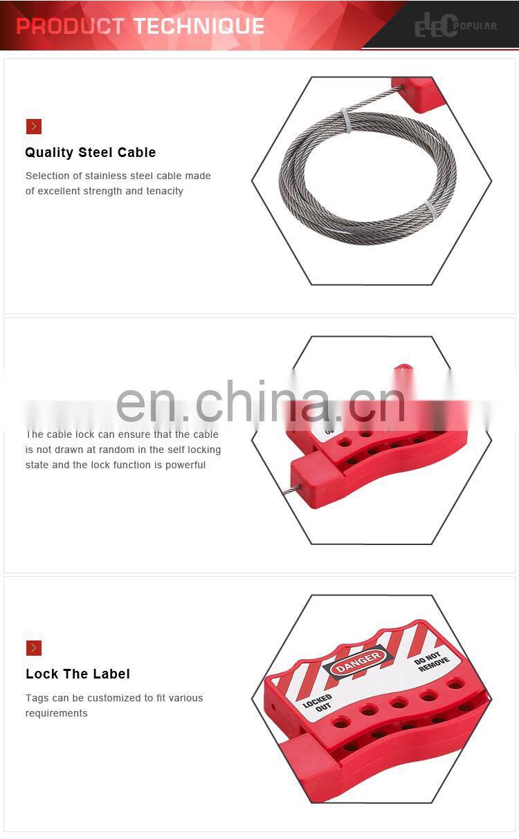 Cheap Price Flexible Stainless Steel Cable Lockout For Locking Valves