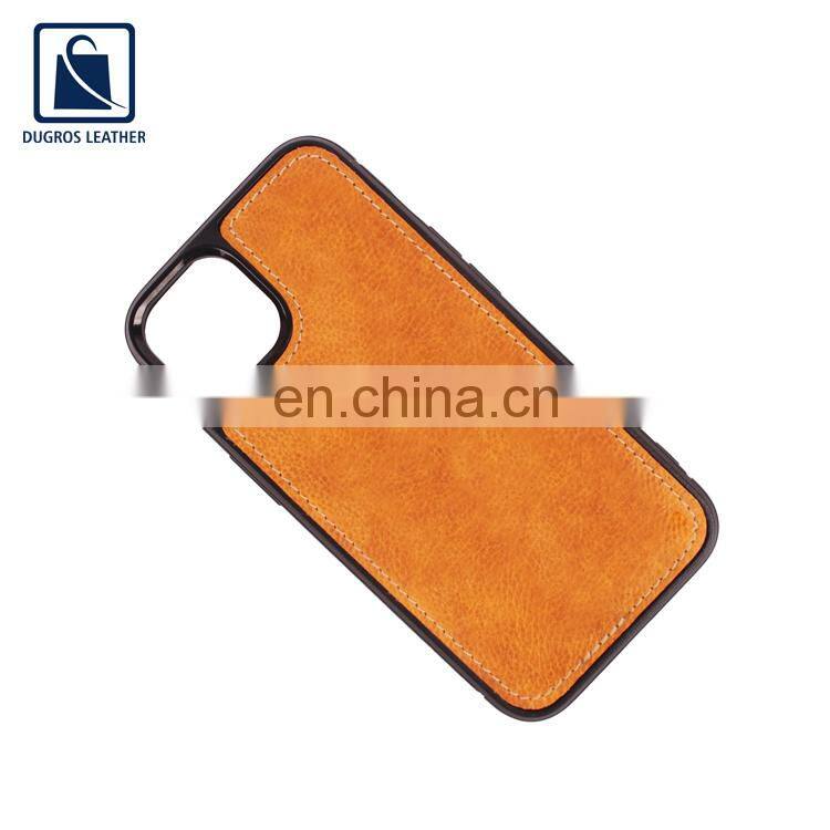 Best Quality New Arrival Contrast Stitching Fashion Style Genuine Leather Phone Cover from Indian Supplier at Best Price